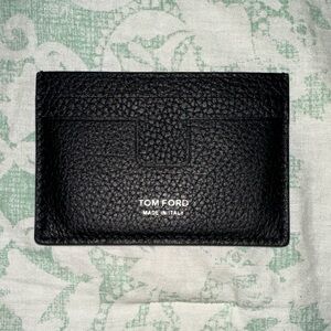 Tom Ford Men's Leather T-Line Classic Card Holder in black - brand new